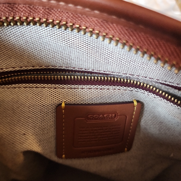 New Tags Nwt Saddle Brown Leather Duffle 16 Crossbody Bag Handbag - Picture 3 of 10